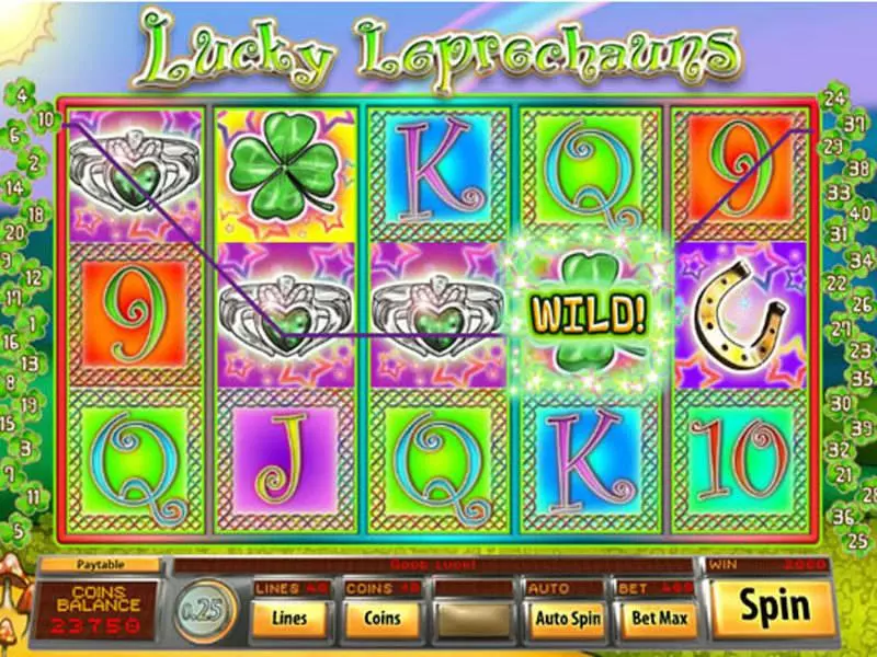 Lucky Leprechauns  Real Money Slot made by Saucify - Main Screen Reels