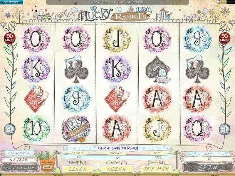 Lucky Rabbit's Loot  Real Money Slot made by Genesis - Main Screen Reels