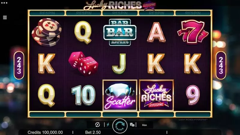 Lucky Riches  Real Money Slot made by Microgaming - Main Screen Reels