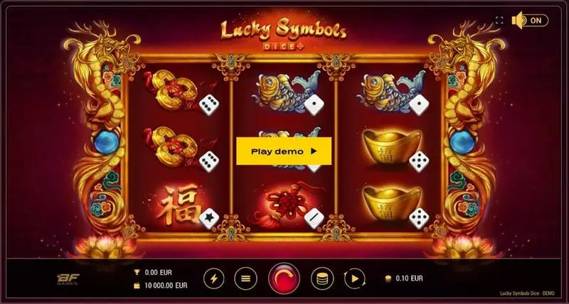 Lucky Symbols Dice  Real Money Slot made by BF Games - Main Screen Reels