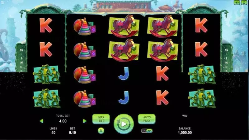 Lucky Xmas  Real Money Slot made by Booongo - Main Screen Reels