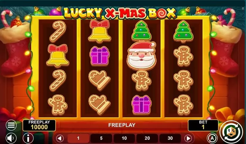 Lucky Xmas Box  Real Money Slot made by 1Spin4Win - Main Screen Reels