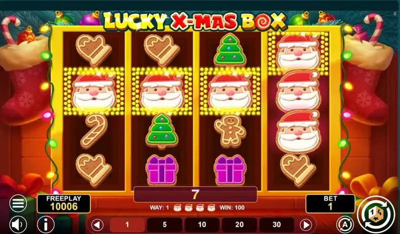 Lucky Xmas Box  Real Money Slot made by 1Spin4Win - Main Screen ReelsWinning Screenshot