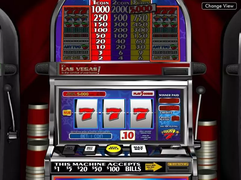 Lucky7  Real Money Slot made by BetSoft - Introduction Screen