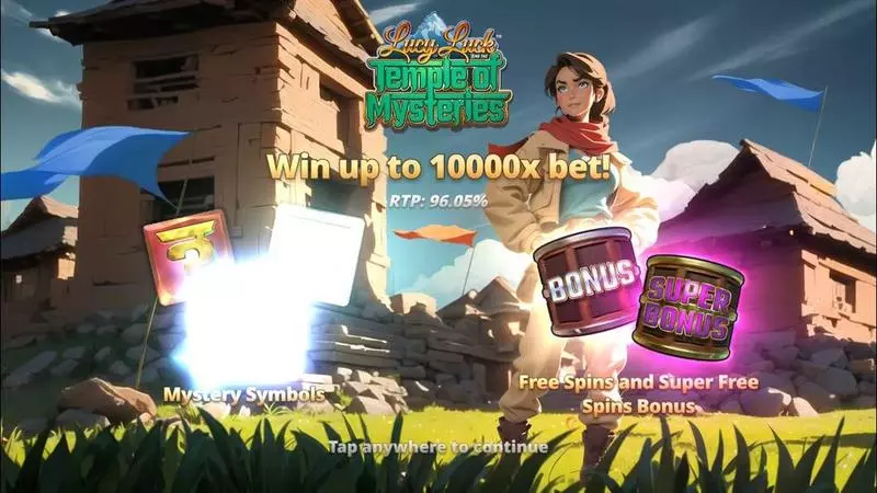 Lucy Luck and the Temple of Mysteries  Real Money Slot made by Slotmill - Introduction Screen