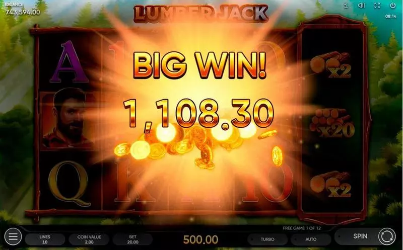Lumber Jack  Real Money Slot made by Endorphina - Winning Screenshot