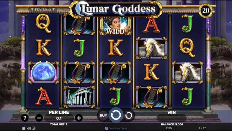 Lunar Goddess  Real Money Slot made by Spinomenal - Main Screen Reels