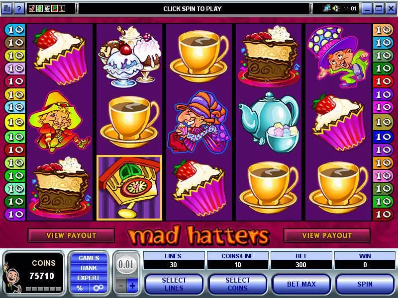Mad Hatter  Real Money Slot made by Microgaming - Main Screen Reels