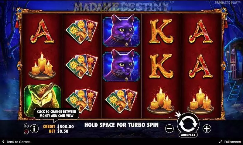 Madame Destiny  Real Money Slot made by Pragmatic Play - Main Screen Reels