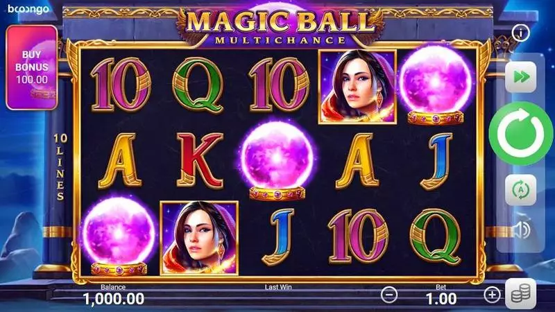 Magic Ball Multichance  Real Money Slot made by Booongo - Main Screen Reels