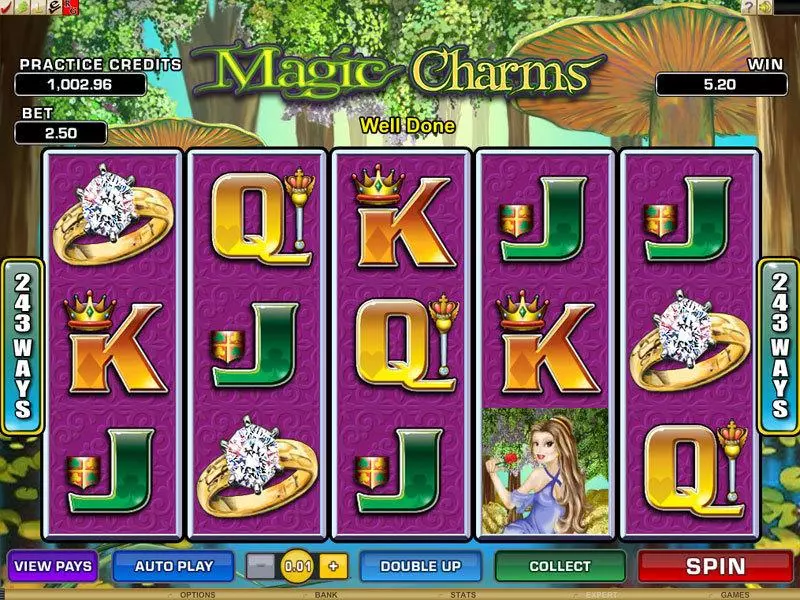 Magic Charms  Real Money Slot made by Microgaming - Main Screen Reels
