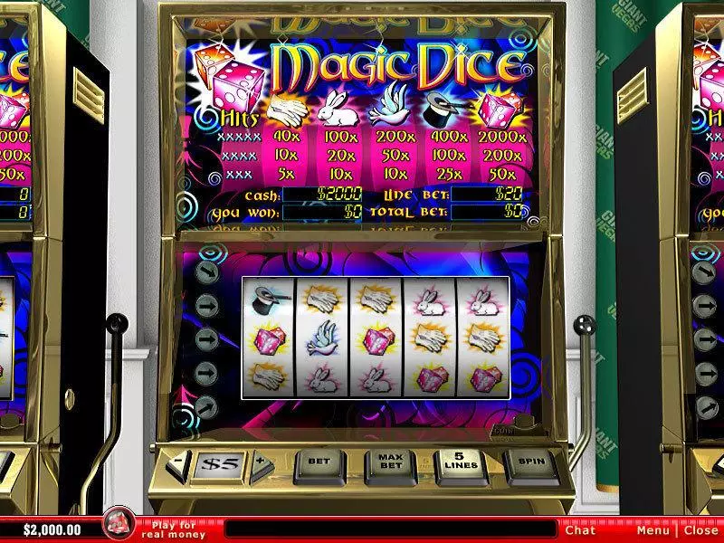 Magic Dice  Real Money Slot made by PlayTech - Main Screen Reels