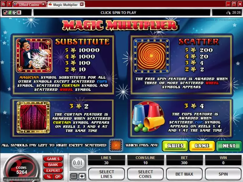 Magic Multiplier  Real Money Slot made by Microgaming - Info and Rules