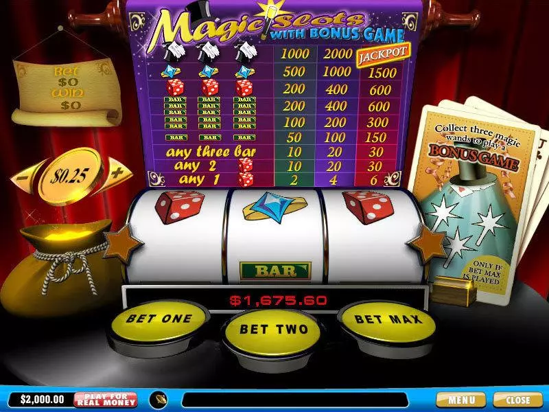 Magic  Real Money Slot made by PlayTech - Main Screen Reels