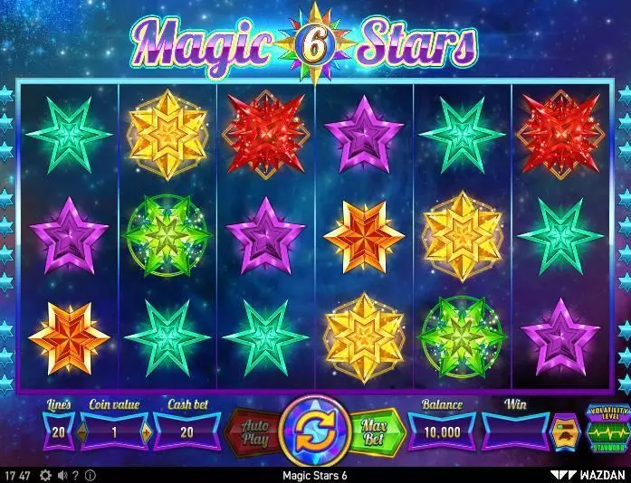 Magic Stars 6  Real Money Slot made by Wazdan - Main Screen Reels