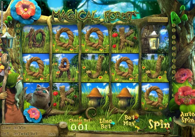 Magical Forest  Real Money Slot made by Sheriff Gaming - Main Screen Reels