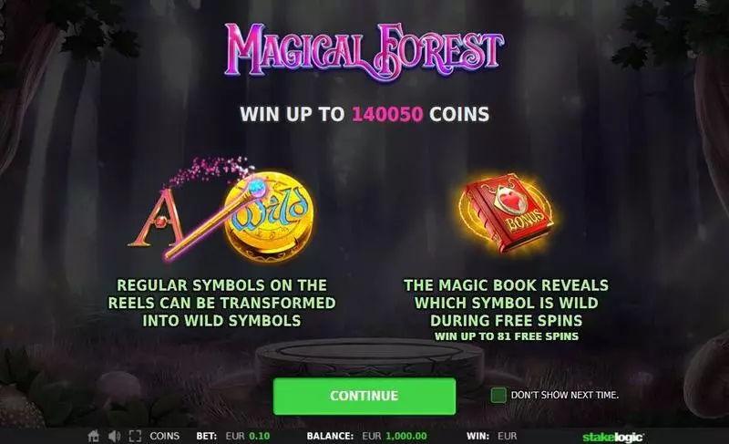 Magical Forest  Real Money Slot made by StakeLogic - Info and Rules