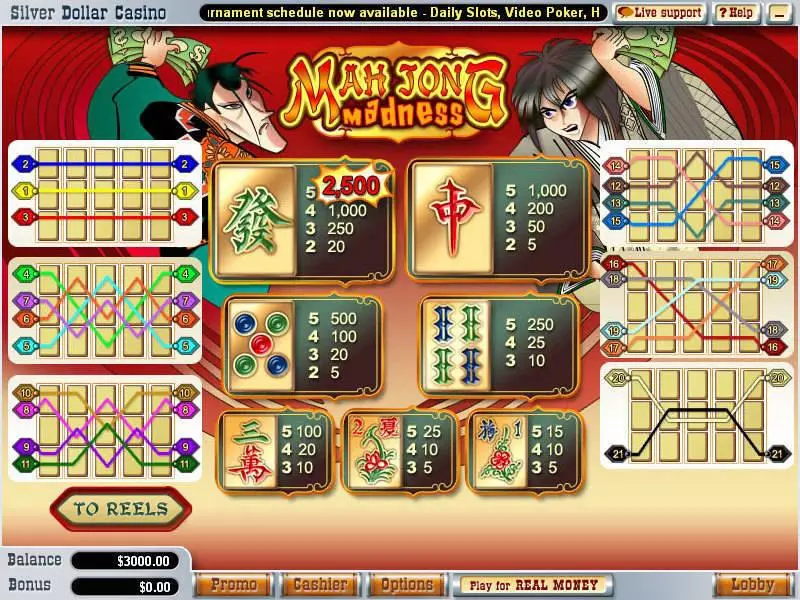 Mah Jong Madness  Real Money Slot made by WGS Technology - Info and Rules