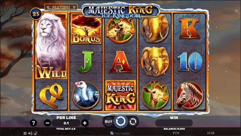 Majestic King- Ice Kingdom  Real Money Slot made by Spinomenal - Main Screen Reels