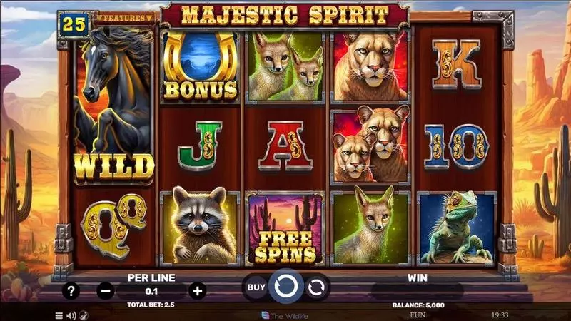 Majestic Spirit  Real Money Slot made by Spinomenal - Main Screen Reels