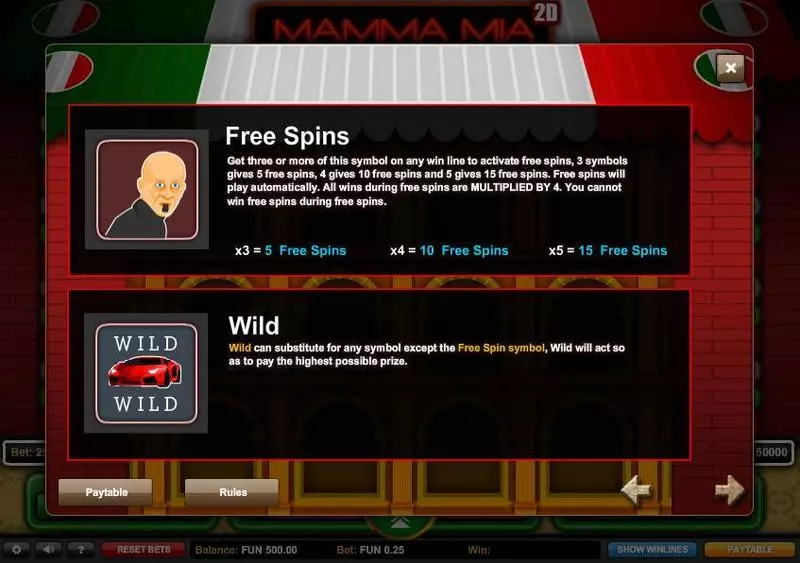 Mamma Mia  Real Money Slot made by 1x2 Gaming - Bonus 1