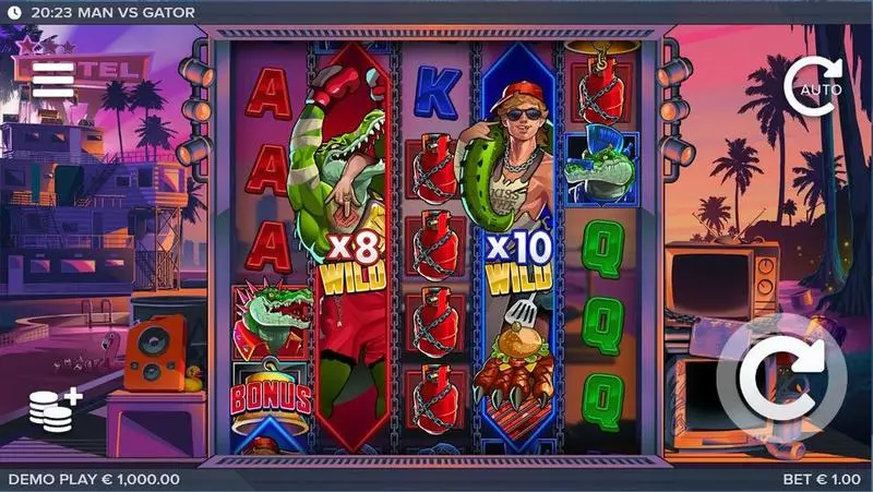 Man vs Gator  Real Money Slot made by Elk Studios - Main Screen Reels