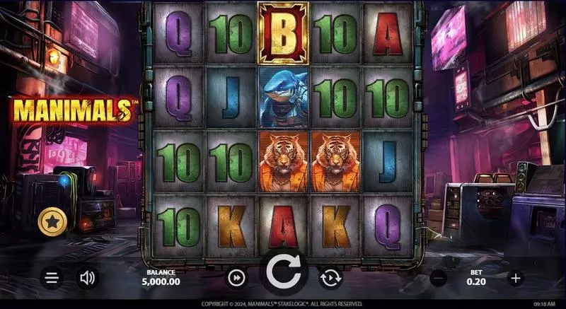 Manimals  Real Money Slot made by StakeLogic - Main Screen Reels