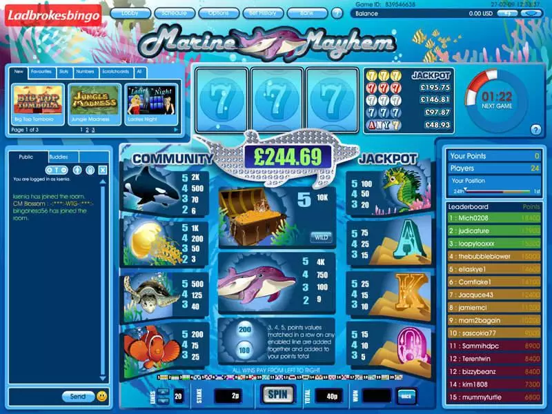 Marine Mayhem  Real Money Slot made by Virtue Fusion - Info and Rules