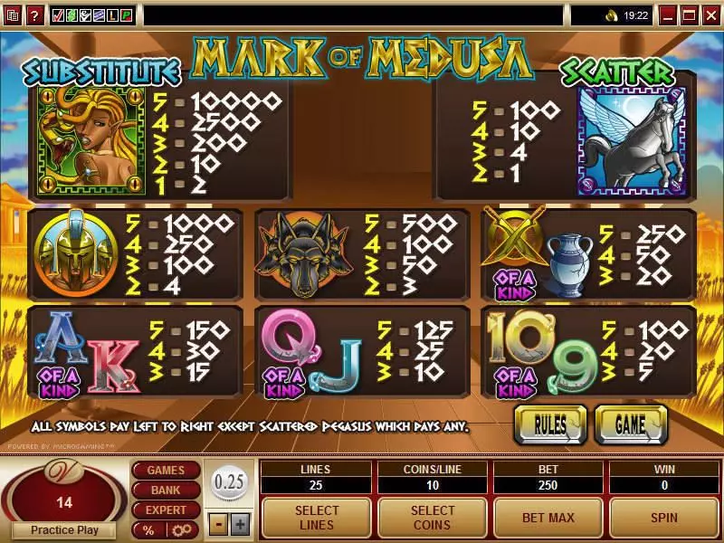 Mark of Medusa  Real Money Slot made by Microgaming - Info and Rules