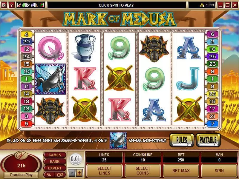Mark of Medusa  Real Money Slot made by Microgaming - Main Screen Reels