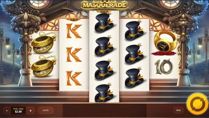 Mascquerade  Real Money Slot made by Red Tiger Gaming - Main Screen Reels
