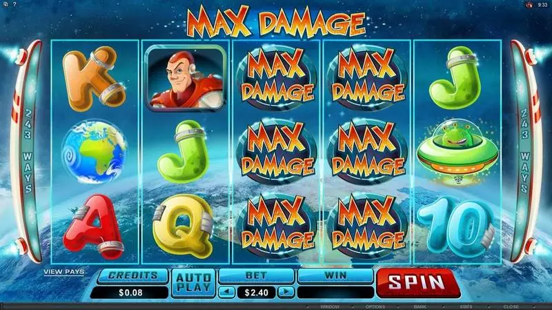 Max Damage  Real Money Slot made by Microgaming - Main Screen Reels