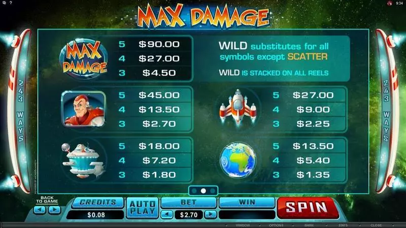 Max Damage  Real Money Slot made by Microgaming - 