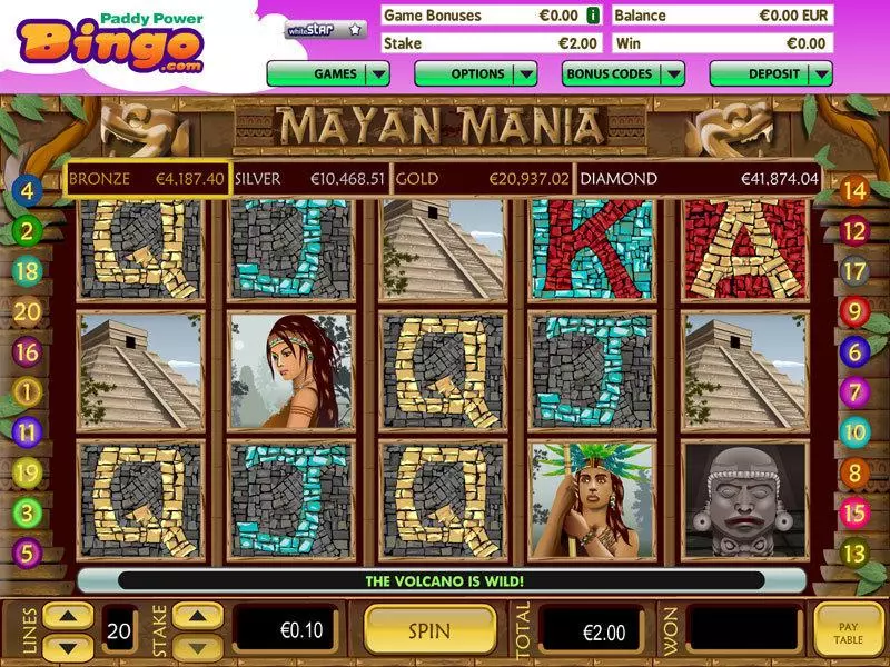 Mayan Mania  Real Money Slot made by Virtue Fusion - Main Screen Reels