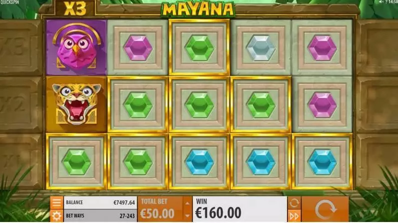 Mayana  Real Money Slot made by Quickspin - Main Screen Reels