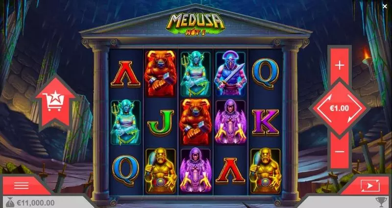Medusa Hot 1  Real Money Slot made by ReelPlay - Main Screen Reels