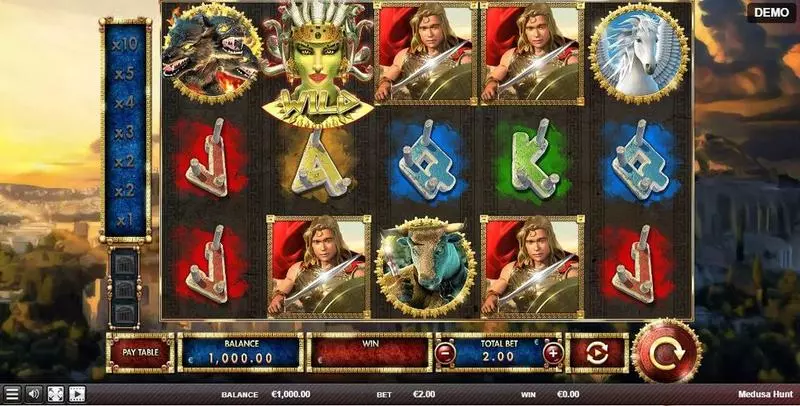 Medusa Hunt  Real Money Slot made by Red Rake Gaming - Main Screen Reels