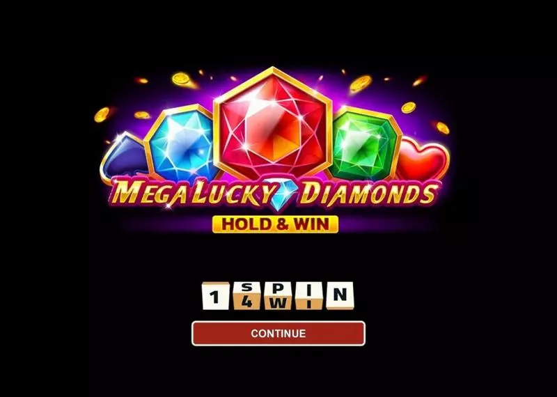 Mega Lucky Diamonds Hold And Win  Real Money Slot made by 1Spin4Win - Introduction Screen