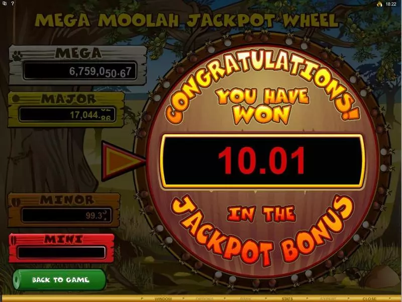 Mega Moolah  Real Money Slot made by Microgaming - Winning Screenshot