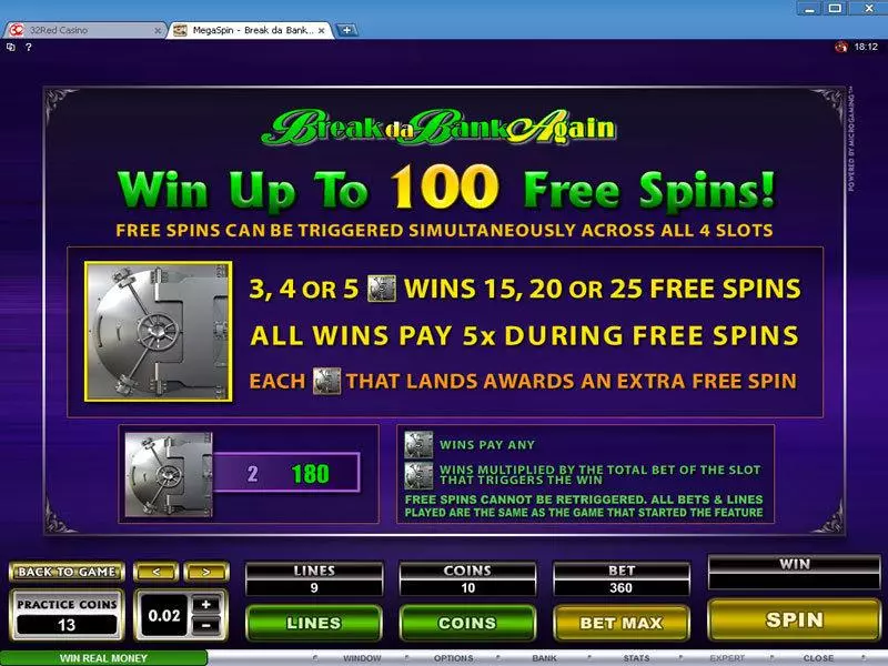 Mega Spin - Break da Bank Again  Real Money Slot made by Microgaming - Bonus 1