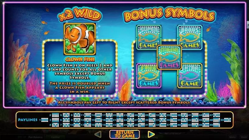 Megaquarium  Real Money Slot made by RTG - Info and Rules