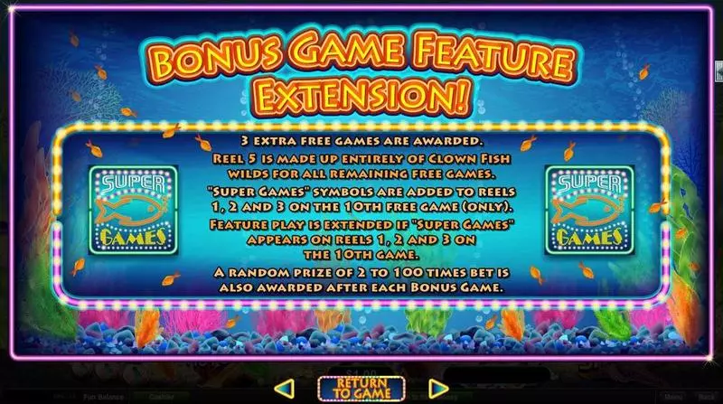 Megaquarium  Real Money Slot made by RTG - Info and Rules