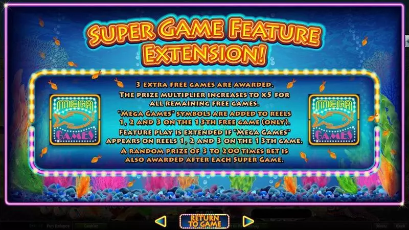 Megaquarium  Real Money Slot made by RTG - Info and Rules