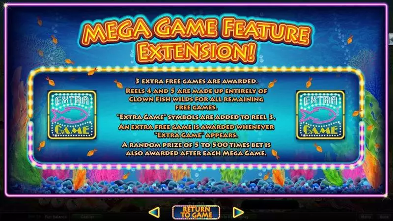 Megaquarium  Real Money Slot made by RTG - Info and Rules