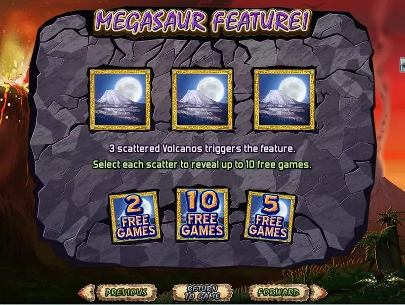 Megasaur  Real Money Slot made by RTG - Info and Rules