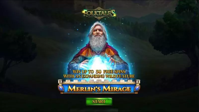 Merlin’s Mirage  Real Money Slot made by Spinomenal - Introduction Screen