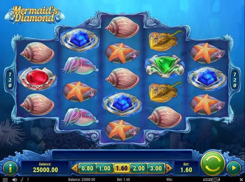 Mermaid's Diamonds  Real Money Slot made by Play'n GO - Main Screen Reels