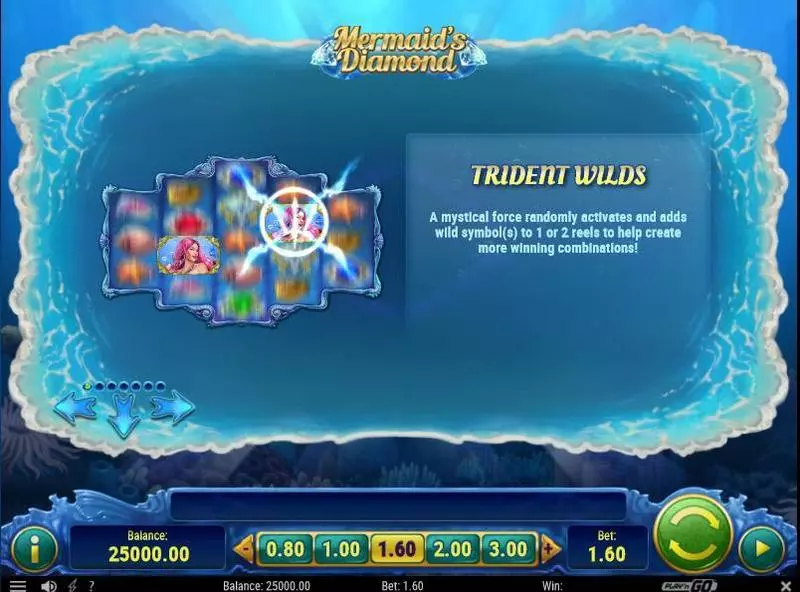 Mermaid's Diamonds  Real Money Slot made by Play'n GO - Bonus 1