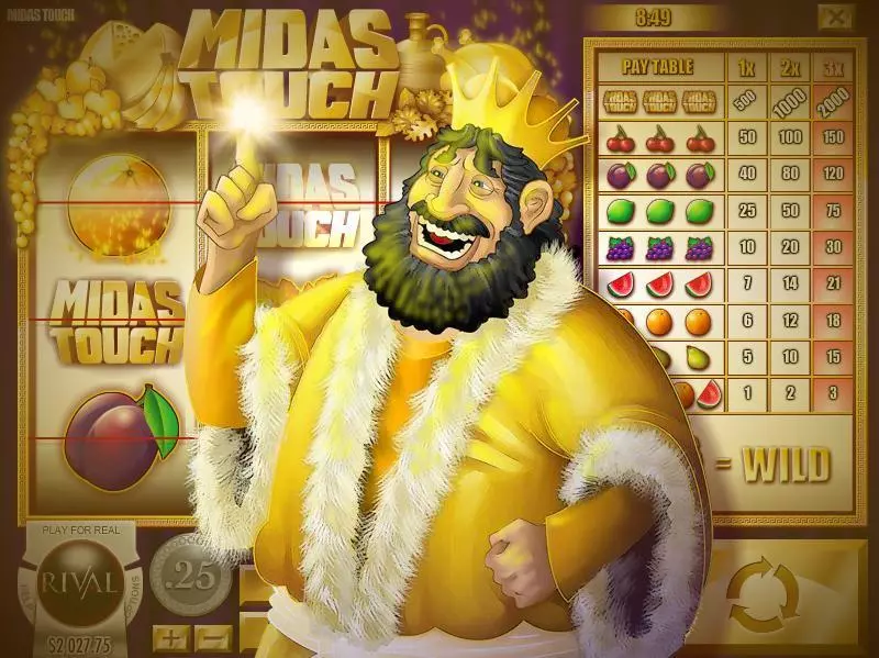 Midas Touch  Real Money Slot made by Rival - Winning Screenshot