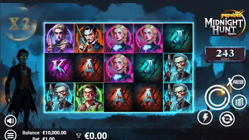 Midnight Hunt  Real Money Slot made by AvatarUX - Main Screen Reels